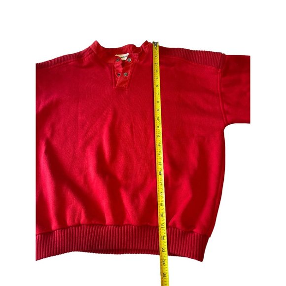 VINTAGE Copper Cove Red 80's Sweater Sweatshirt Fleece Medium - Picture 11 of 13